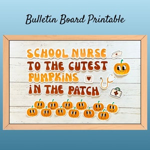 Fall Bulletin Board Kit School Nurse, Halloween Bulletin Board Set Printable  School Nurse Decor Digital Bulletin Board Autumn Nurse Display