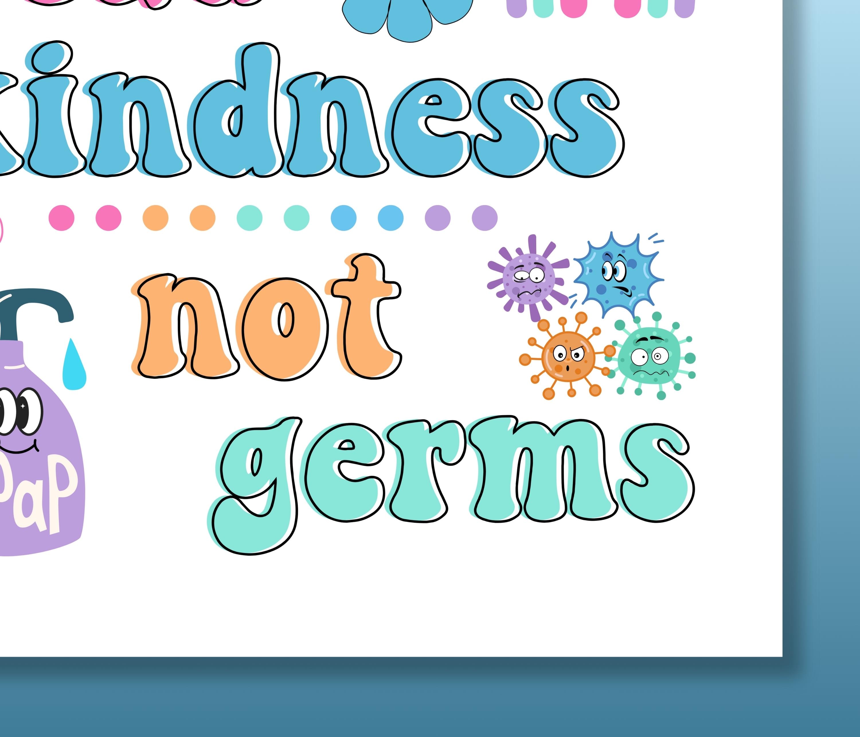 Affiche Répandez La Gentillesse, Pas Les Germes : Décoration