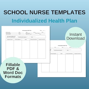 Modello di piano sanitario per infermieri scolastici: PDF e Word compilabili (download digitale)