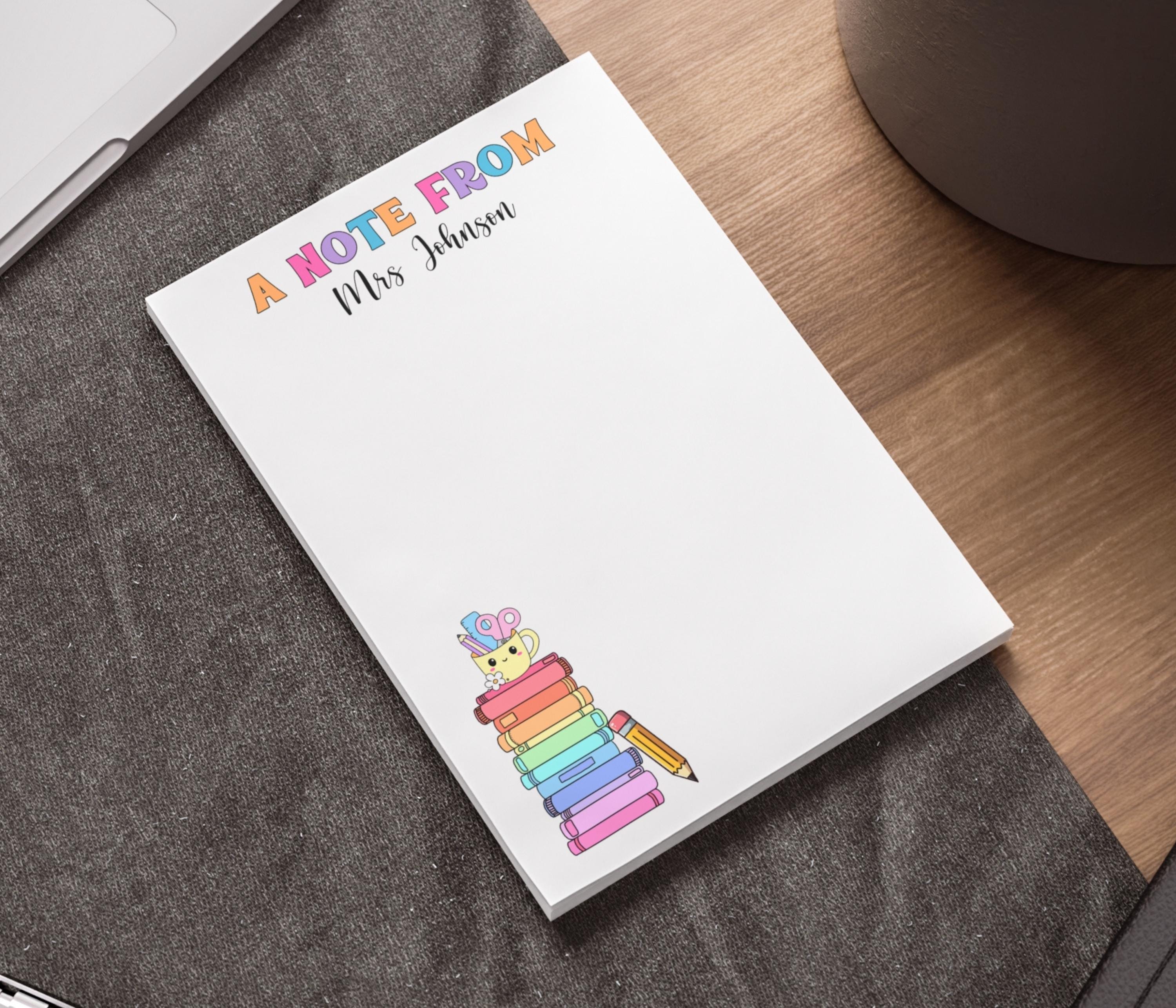 Personalized Teacher Appreciation Gift: Custom Name Notepad | Teacher ...