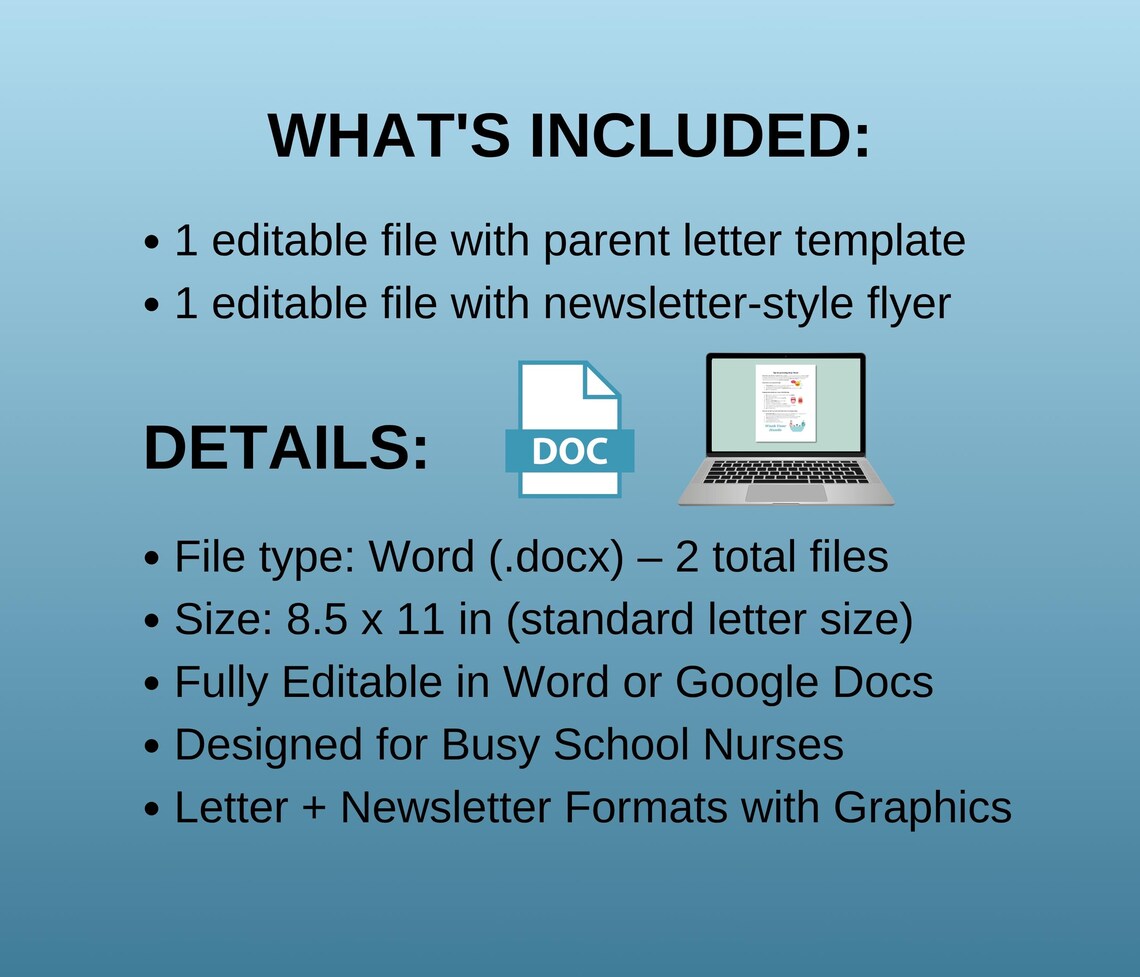 Strep Letters School Nurse Letter & Flyer Templates | Strep Prevention (digital ...