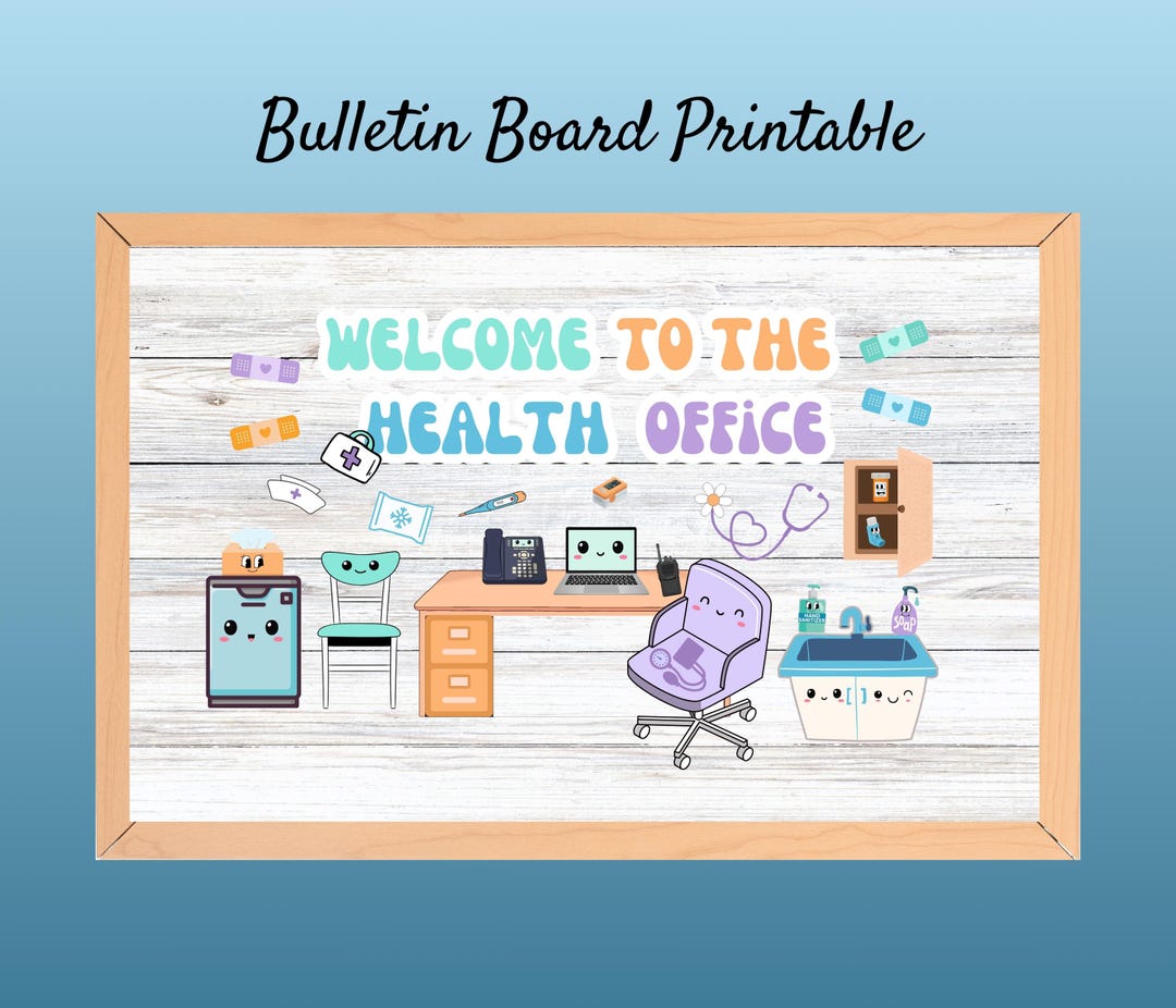 Health Office Decor: School Nurse Welcome Bulletin Board Kit (PDF ...
