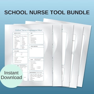 School Nurse Note Bundle School Nurse Anatomy Printable Art School Nurse Assessment Notepad Printable School Nurse Planner  School Health