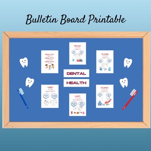Bulletin Board Kit School Nurse, Bulletin Board Set, Dental Awareness Printable, Oral Health Poster, Nurse Office Decor, Health Office Decor