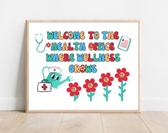 Wellness Poster: Colorful Health Office Decor (Digital Download, Multiple Sizes Available)