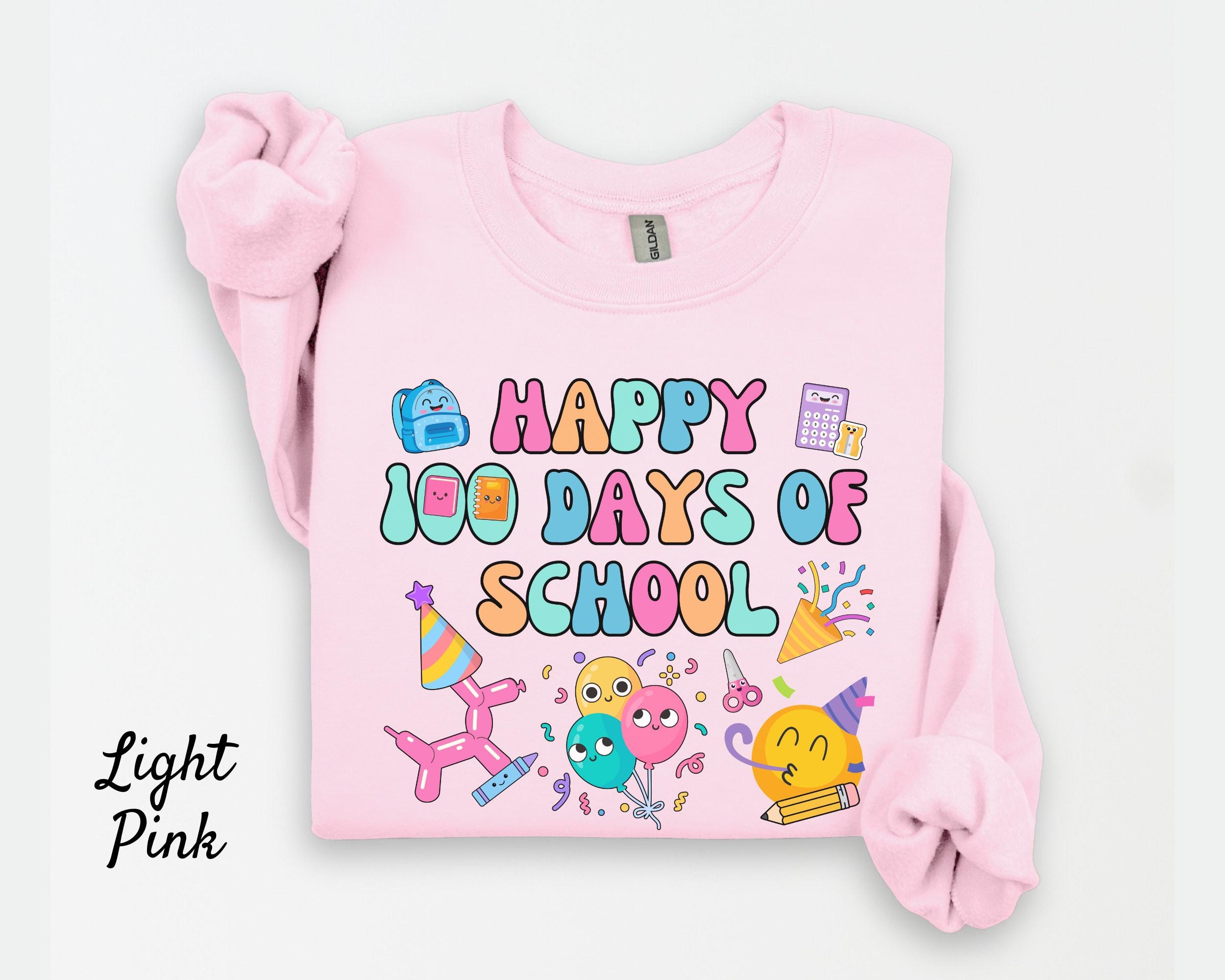 Happy 100 Days of School Teacher Sweatshirt | Retro 100th Day Classroom ...