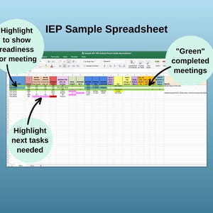 School Nurse Planner: IEP & 504 Tracking Spreadsheet (Editable, Digital Download) image 6