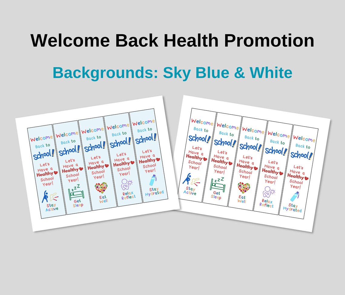 School Nurse Printable Bookmark Back to School Health Etsy Australia