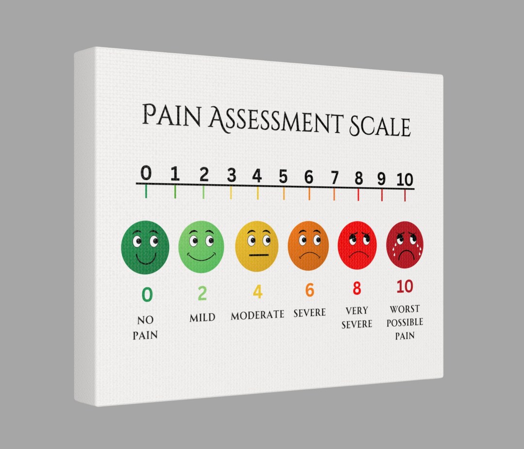 Pain Assessment Tool Sign, Pain Assessment Chart, Pain Scale Gift for