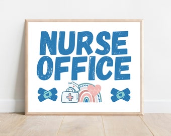 School Nurse Office Poster: Health Office Decor (Digital Download)