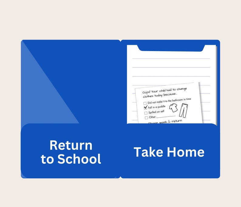 School Nurse Change of Clothes Note to Parent (PDF, PNG included) image 6