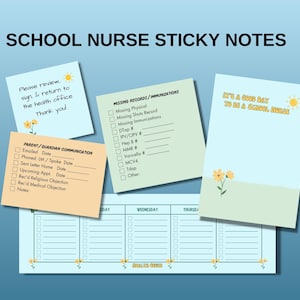 School Nurse Post-it® Notes: Health Office Checklist Notepads