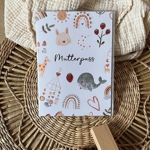 Mutterpasshülle Boho personalisiert | Schutzhülle für den deutschen Mutterpass | Geschenkidee zur Schwangerschaft