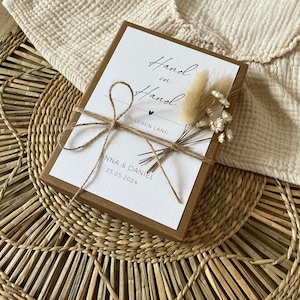 Geldgeschenk zur Hochzeit | personalisiert | mit Säckchen/Reagenzglas und Band | Hochzeitsgeschenk| optional mit Trockenblumen (Nr. 506-02)