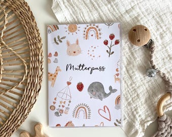 Mutterpasshülle Boho personalisiert | Schutzhülle für den deutschen Mutterpass | Geschenkidee zur Schwangerschaft (Nr. 222-04)