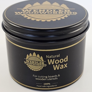 Natural Cutting Board Wax 4oz, Butcher Block Conditioner, Board Butter, Food Safe, made with Mineral Oil & Beeswax, Wood Butter