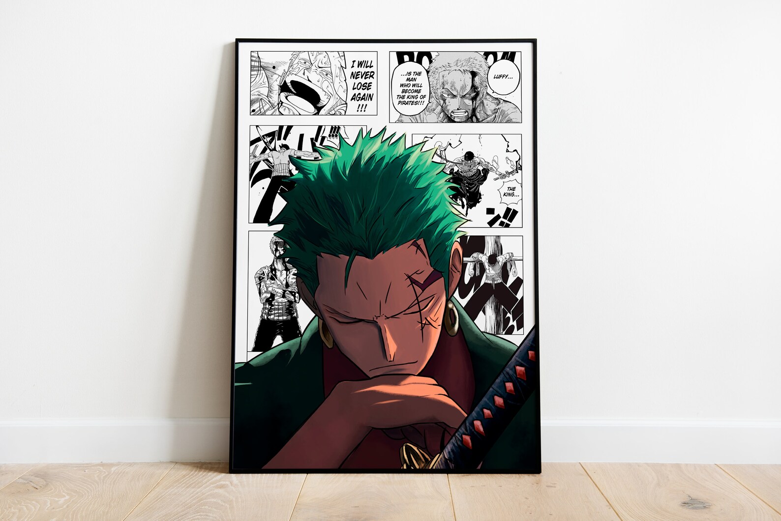 Zoro Roronoa Poster, One Piece Poster, Zoro Wall Art, One Piece Wall