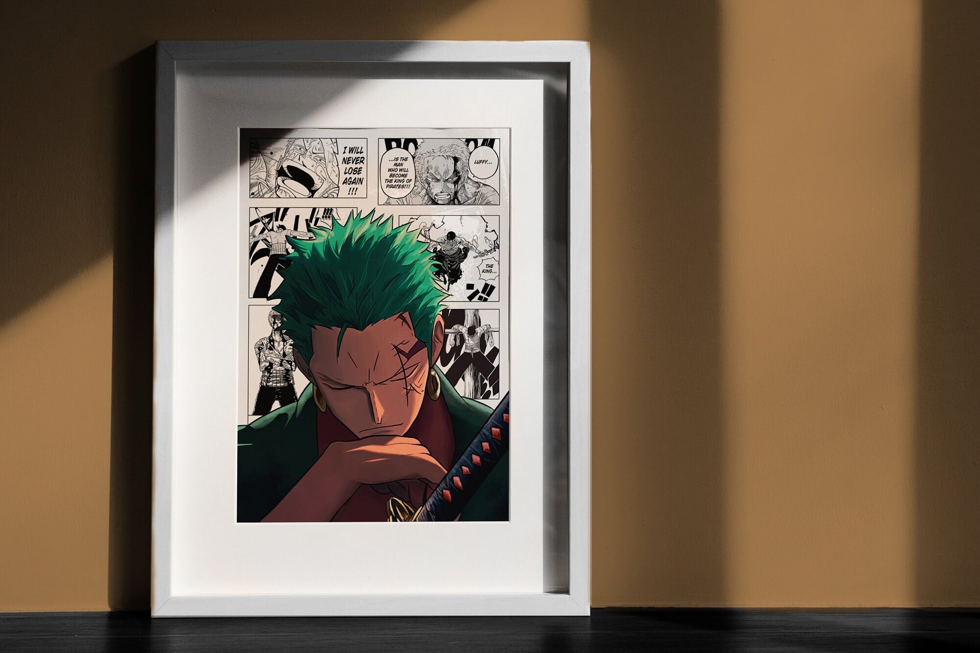 Zoro Roronoa Poster, One Piece Poster, Zoro Wall Art, One Piece Wall