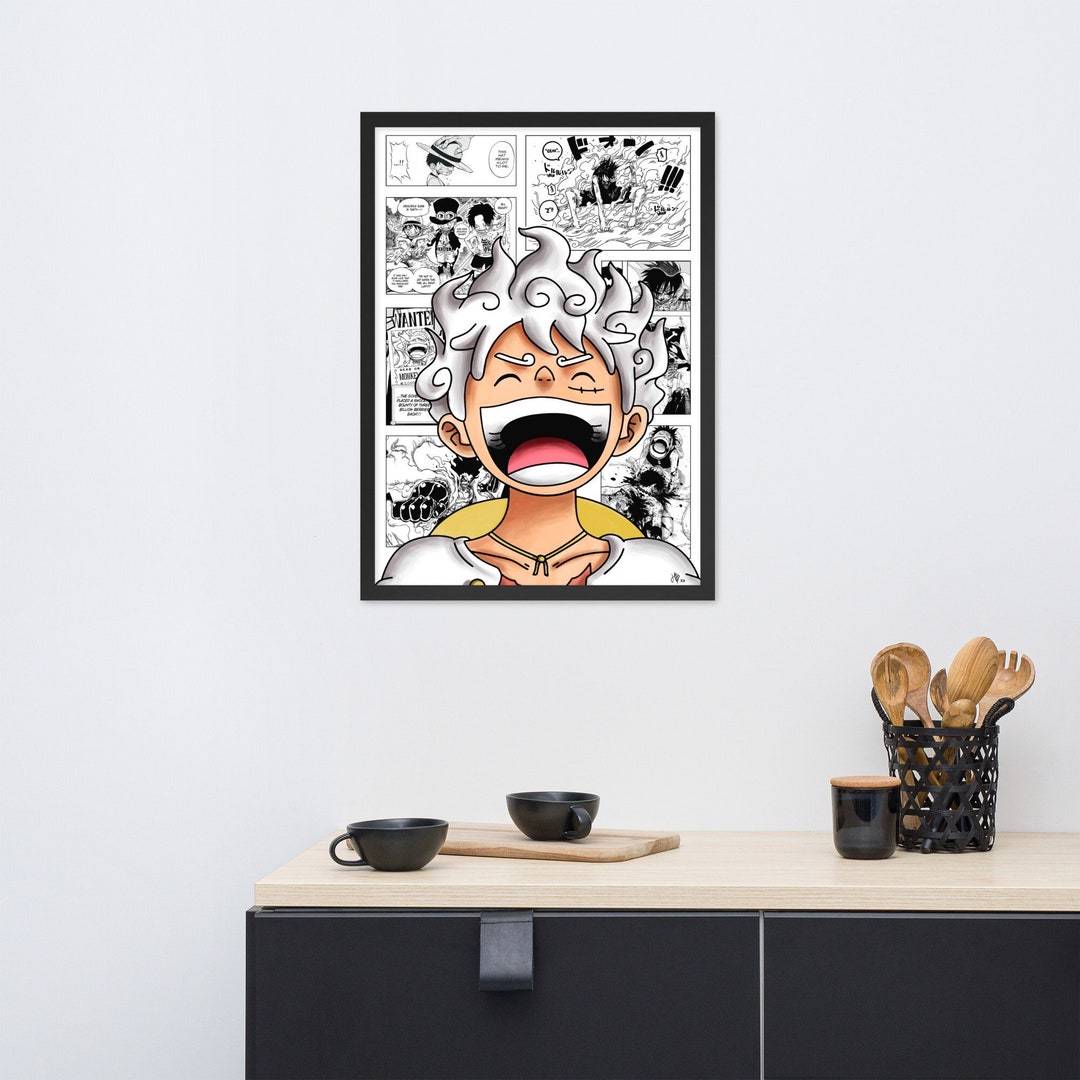Framed Matte Luffy Poster, One Piece Poster, Luffy Wall Art, One Piece