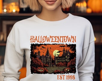 Sudadera HALLOWEENTOWN, Universidad de Halloweentown, Sudadera retro Halloweentown, Sudadera de otoño, Sudadera vintage de Halloween, Talla grande