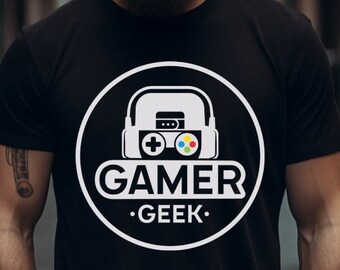 Idea de regalo para hombre / Gamer Geek / Videojuego Grunge Camiseta Camiseta Tallas grandes hasta 5XL