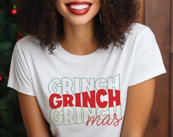 Idea de regalo de Navidad / Grinch-mas / Cita divertida que dice Grinch Camiseta Camiseta Tallas grandes hasta 5XL