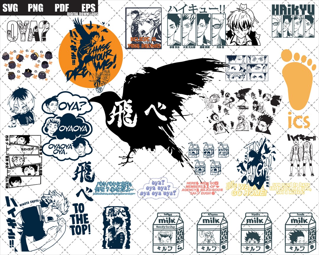 Anime Designs Png Svg, Anime Bundle SVG, Digital Download, Japanese SVG ...