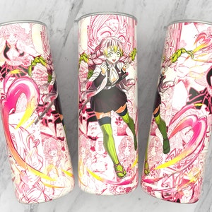 Straight 20 oz skinny tumbler anime sublimation design | manga panel design | manga collage wallpaper 300 dpi ready print | Anime wrap