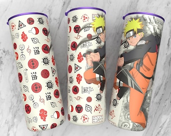 Recht 20 oz skinny beker anime-sublimatieontwerp | ontwerp mangapanelen | mangacollagebehang 300 dpi printklaar | Anime-wrap