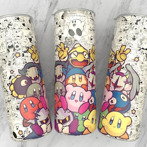 Straight 20 oz skinny tumbler anime sublimation design | manga panel design | manga collage wallpaper 300 dpi ready print | Anime wrap