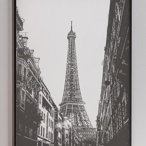 Jahrestag Geschenk Eiffelturm Kunstwerk: Paris Frankreich Große gerahmte Leinwand Wanddekoration, Vintage Paris Plakat, Haus Büro Wohnung oder Schuppen