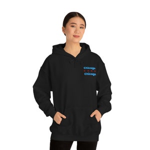 Chicago History, Comfortable, Hooded Sweatshirt, Unisex, Chicago Flag, Casual Wear, Gift for Chicago Enthusiasts