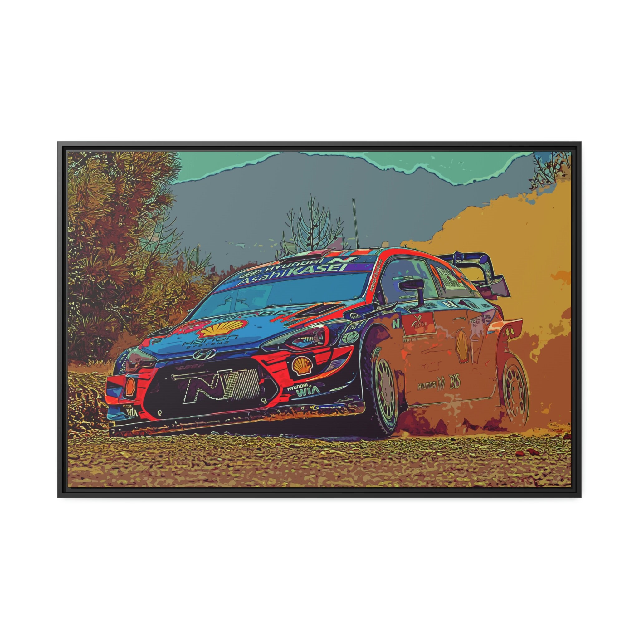 Wall Rally Mancave Wall Art, WRC Rally Car Framed Canvas, Sebastien Loeb Racing ...