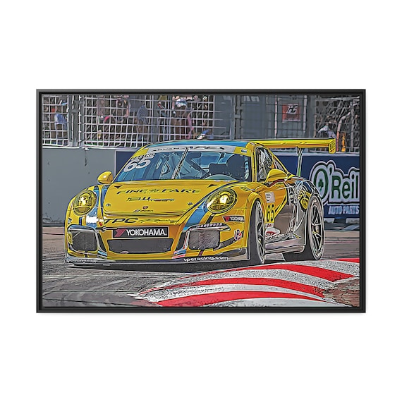 Dujoi Auto poster 911 GT3RS posters raceauto muurkunst vintage auto posters voor mannen auto kunstprints 911 canvas ingelijst niet-frame-stijl 60 x 40 cm