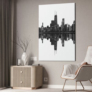Lakefront View, Impressive, XLarge Canvas Print, Chicago Skyline North Ave Beach view, Wall Art, Office/Home Decor, Perfect for Housewarming