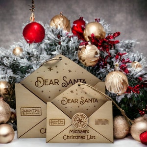 Personalized Letter to Santa Baltic Birch Christmas Ornament - A Magical Keepsake for Little Ones