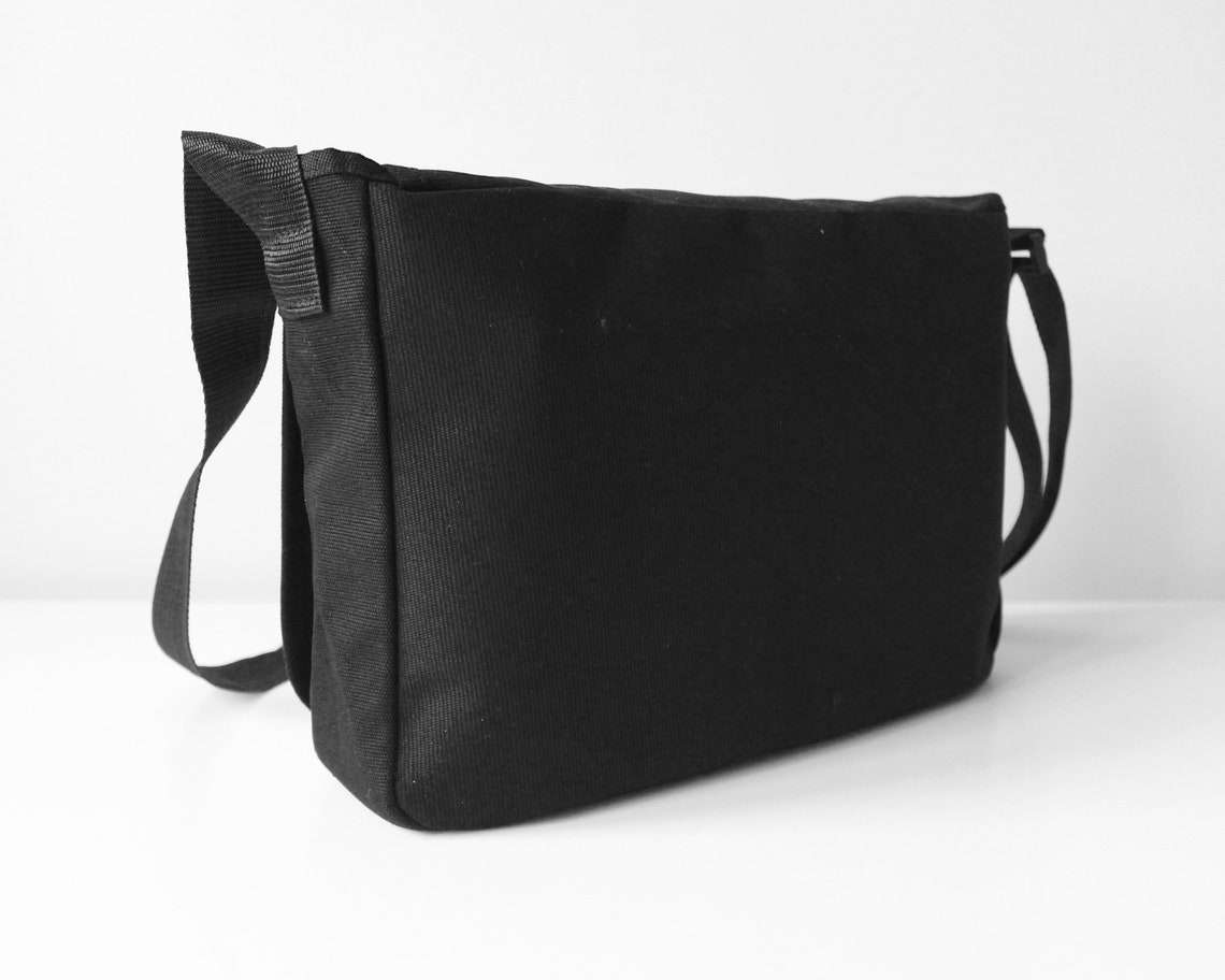 Kawaii Sanrio Kuromi Black Messenger Bag, Kawaii Black Messenger Bag, School Bag Etsy