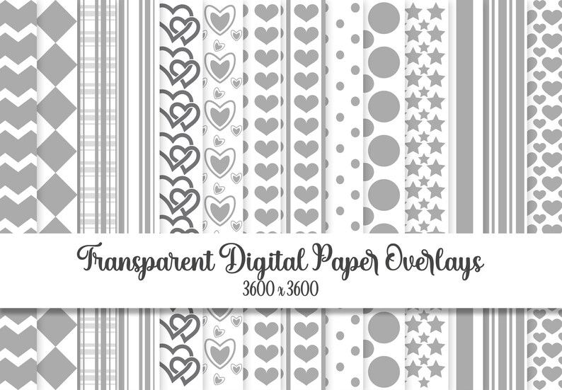 Digital Scrapbook Pattern Overlays Digital Pattern Papers Etsy