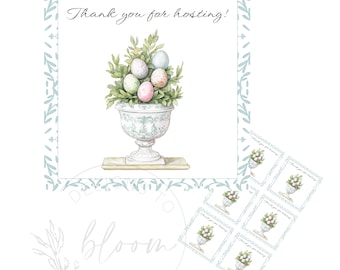 Easter Hostess Gift Tag | Thank you Hostess Gift Tag | DIGITAL DOWNLOAD | Gift Tag | Easter | 3"x3" Tag