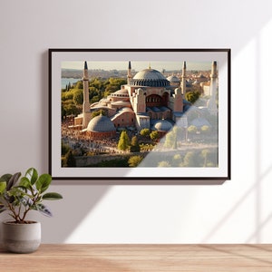 Miniature Hagia Sophia Poster, Istanbul Hagia Sophia (LN: Ayasofya), Miniature City Symbols Series, Printable Wall Art, Digital Download.