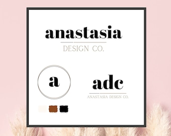 Redigerbart varumärkeskit, Canva, logotypmallar, Anastasia