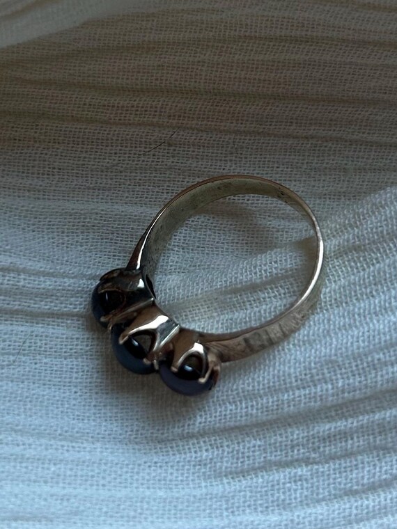 Garnet Trilogy Ring • Red Multi-Gemstone Ring • 1… - image 8