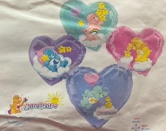 2003 RARE 33" x 32" Care Bears Super Shape Mylar Balloon Cluster
