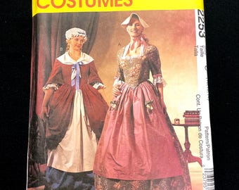 McCall’s Pattern 2253 Women’s Historical Colonial Revolutionary War Costume Dress Size 10 - 14 UNCUT