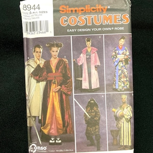 Simplicity 8944 Sewing Pattern Versatile Costume Robe & Pants Women Men Teen One Size