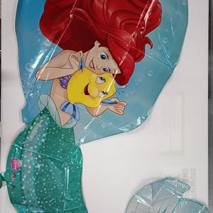 Anagram 40" Disney's Little Mermaid Ariel & Flounder super Shape Mylar Balloon