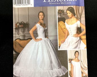 Simplicity 5726 Sewing Pattern Women&#39;s Historical Undergarments Victorian Petticoat Corset Size 6-12