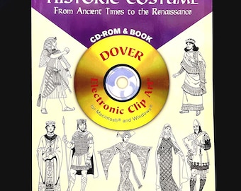 Historic Costume Ancient Times-Renaissance Historical Fashion Book & CD Clip Art