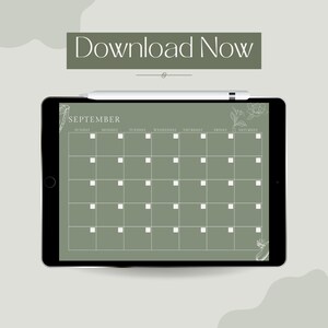 Blank Monthly Calendar | Printable | Downloadable | Garden - Etsy