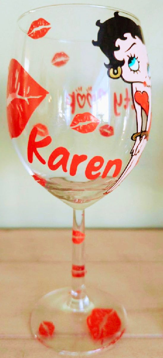 Betty Boop Wine Glass - Etsy